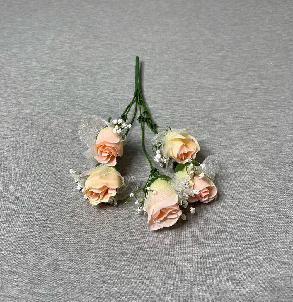 Artificial Faux Soft Pink Paper Roses Floral Arrangement